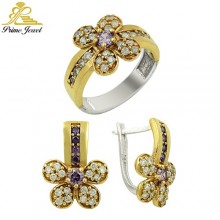 Gümüş Otantik Taşlı Set